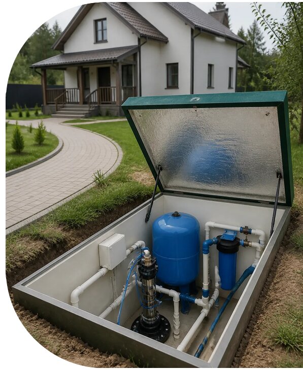 Автономное водоснабжение дома в Орехове-Зуеве от 156300 р. | АПаруса-Рхв