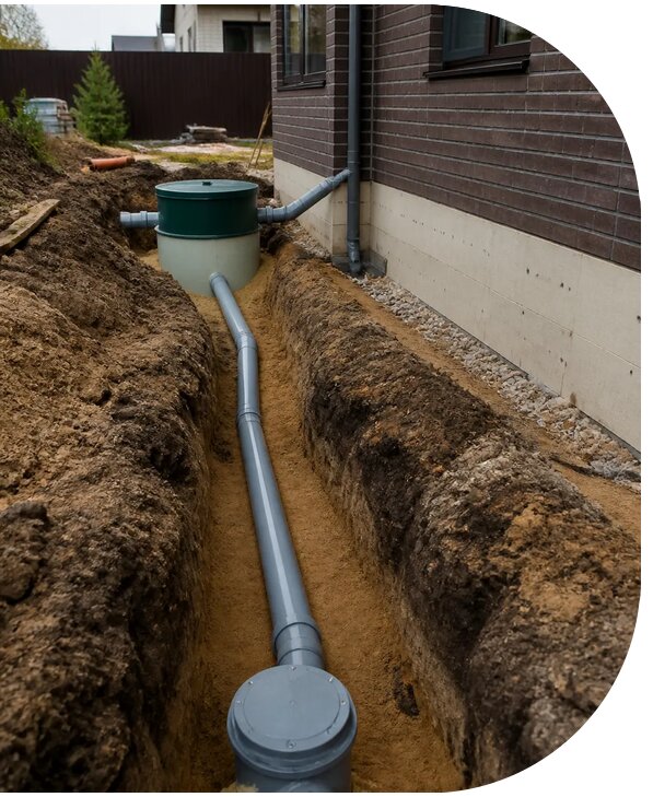 Монтаж канализации загородного дома под ключ в Орехове-Зуеве